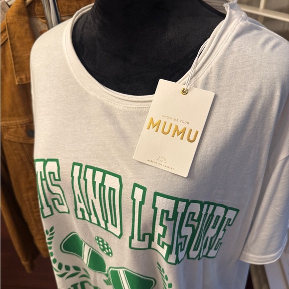 Show Me Your MuMu Pickleball Club Top White and Green - Picture 6 of 11